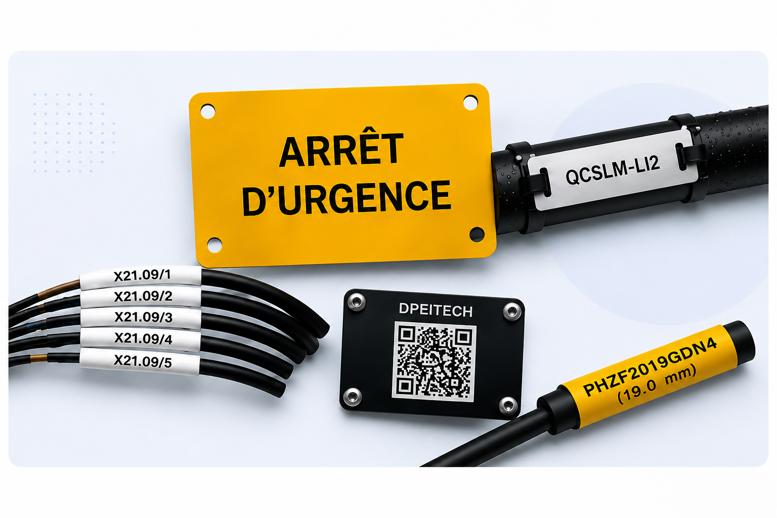 Plaque d'identification industrielle DPEITECH